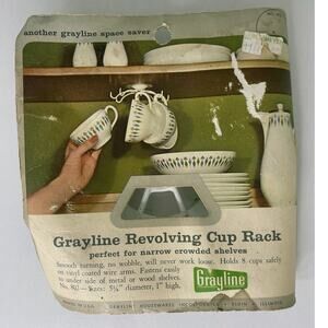 Grayline Revolving Cup Rack Space Saver USA Vintage